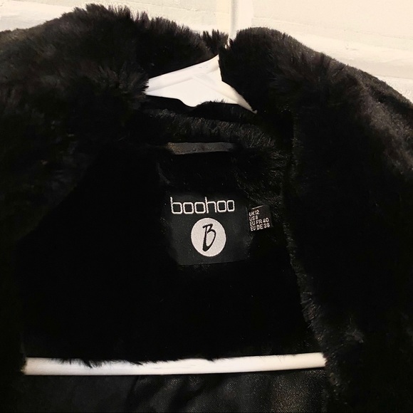 Boutique oversized collar faux fur coat - Picture 4 of 4